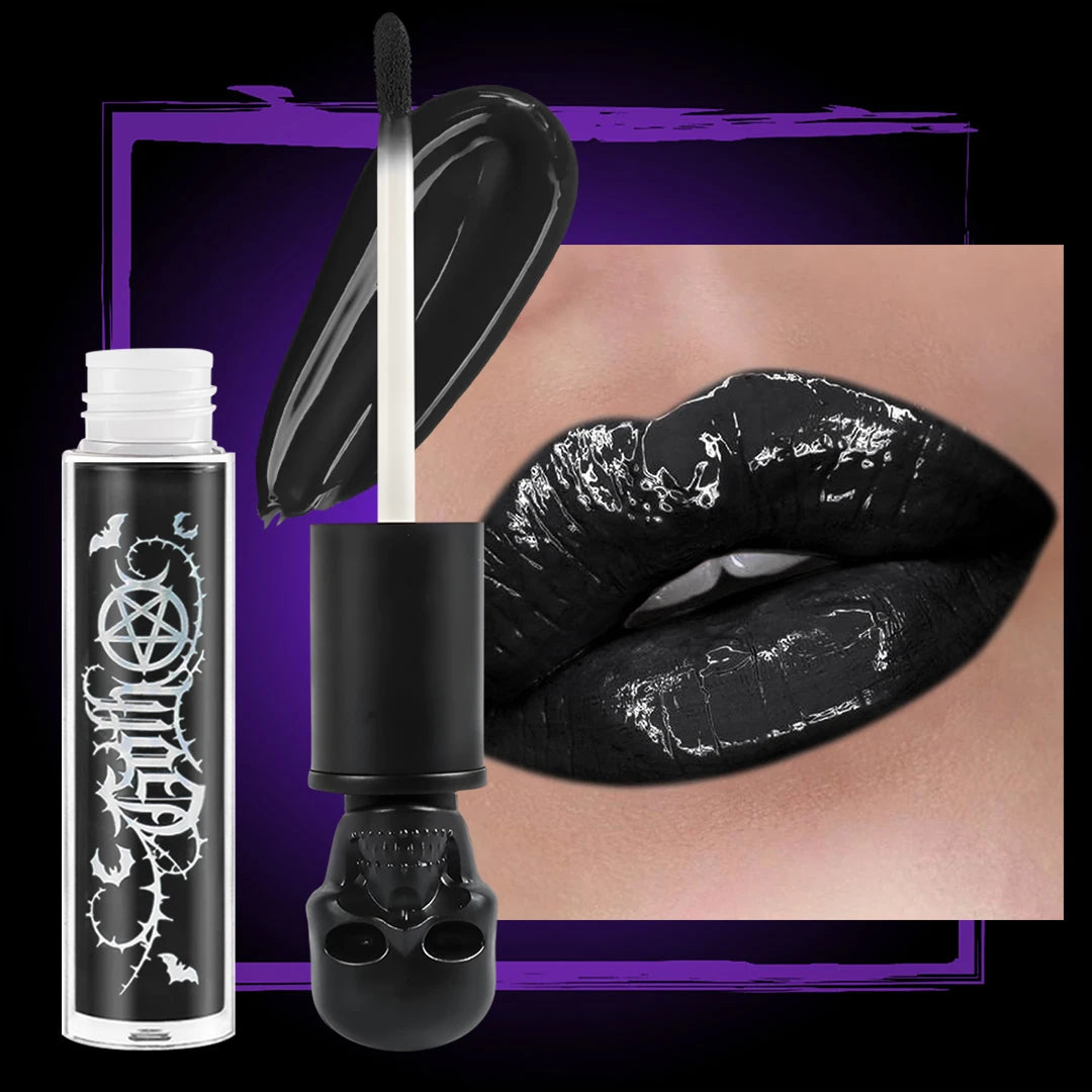 Kit Labial Negro GLOSS + 2 Delineadores negros indelebles