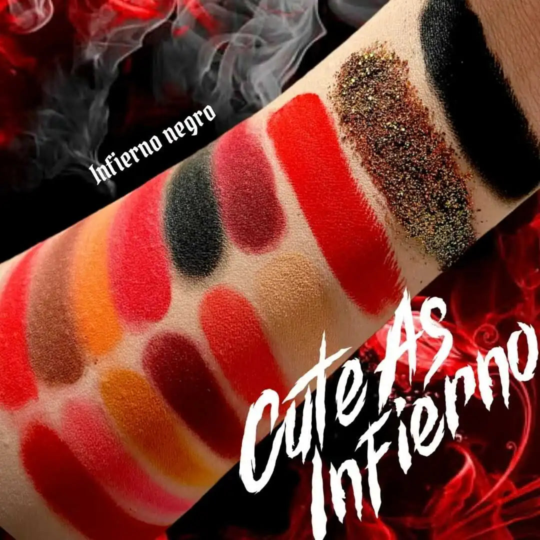 INFIERNO NEGRO - Paleta de sombras - 15 tonos