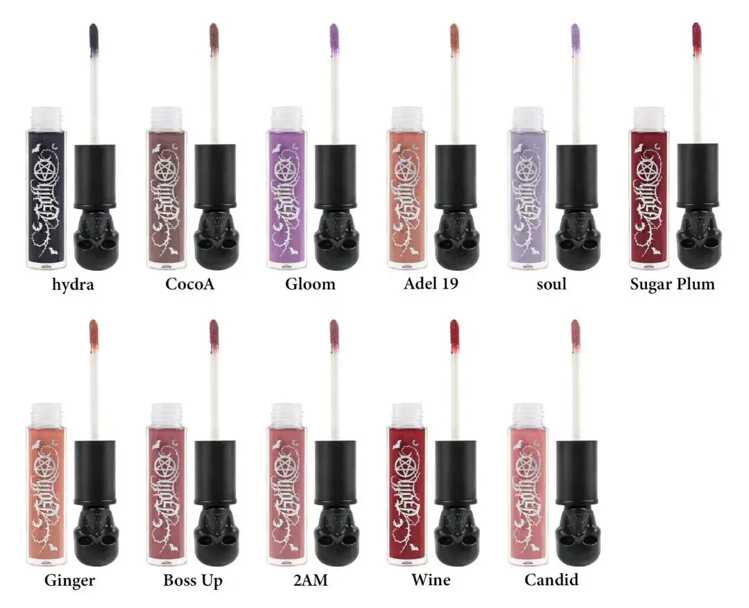 Kit of 11 GOTH-Mattes-NUDE liquid lipsticks