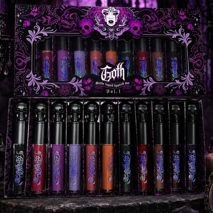 PREVENTA | Kit de 11 labiales líquidos GOTH-Mattes VOL 1