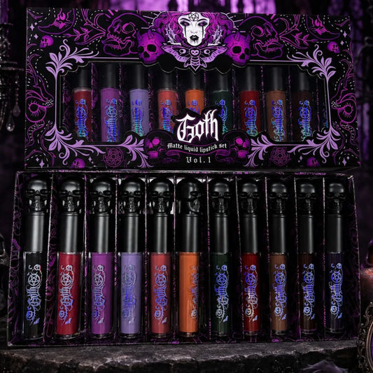 Kit of 11 GOTH-Mattes liquid lipsticks