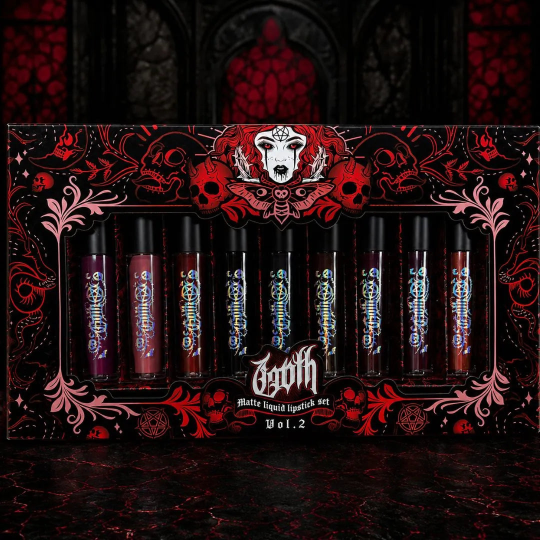 Kit of 11 GOTH-Mattes liquid lipsticks