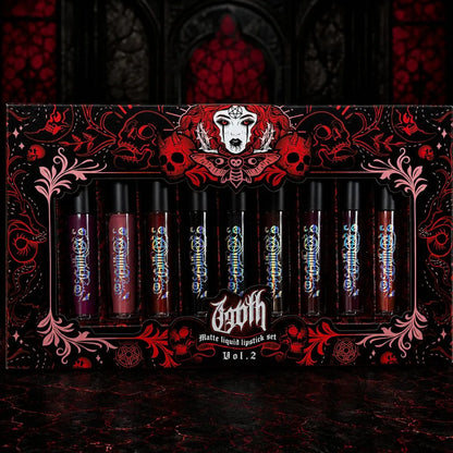 Kit of 11 GOTH-Mattes liquid lipsticks