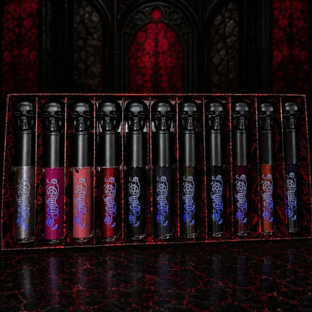 Kit of 11 GOTH-Mattes liquid lipsticks