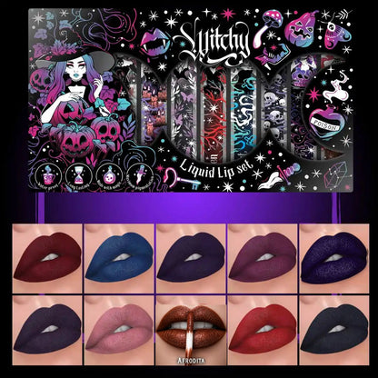 Kit de 10 labiales líquidos witchy