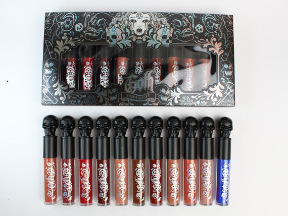 Kit de 11 labiales líquidos GOTH- Glosses