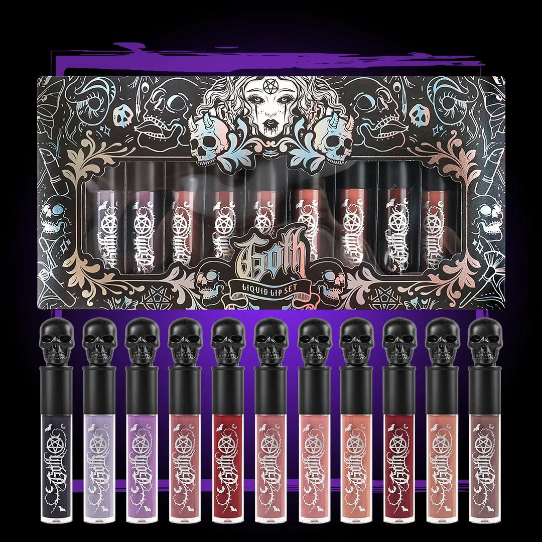 Kit de 11 labiales líquidos GOTH-Mattes-NUDE