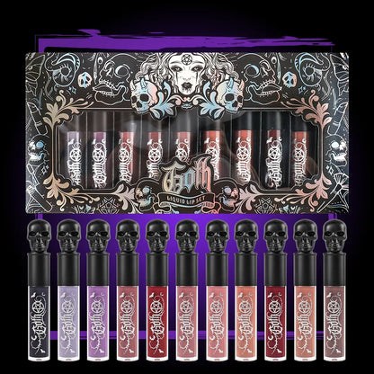 Kit of 11 GOTH-Mattes-NUDE liquid lipsticks