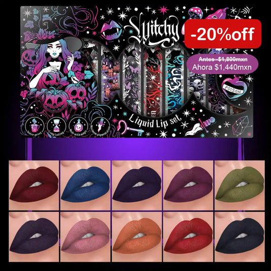 Kit of 10 witchy liquid lipsticks