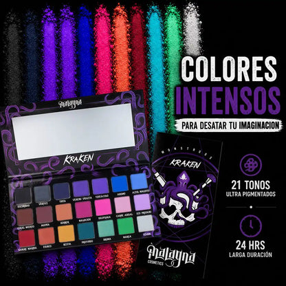 KRAKEN - Paleta de sombras - 21 tonos