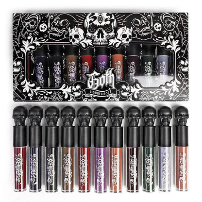 Kit of 11 GOTH-Mattes liquid lipsticks