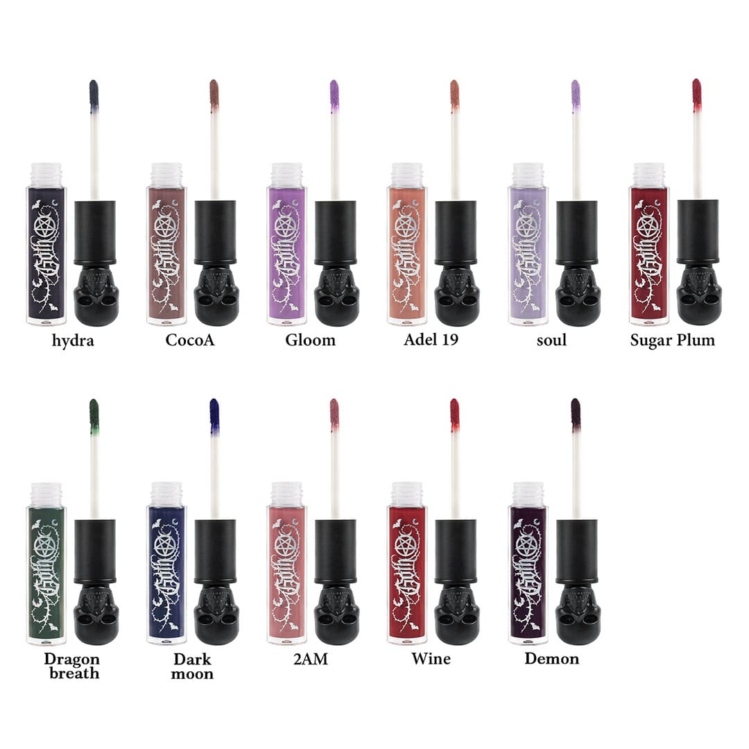 Kit of 11 GOTH-Mattes liquid lipsticks