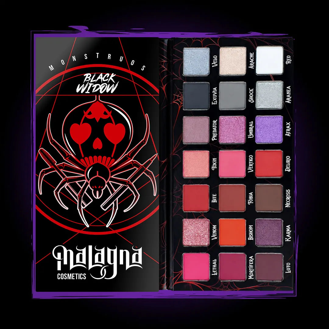BLACK WIDOW - Paleta de sombras - 21 tonos